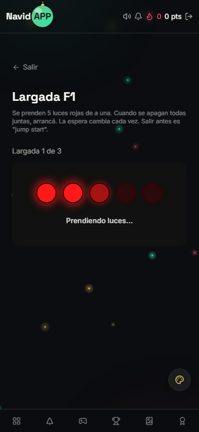 Largada F1 en NavidAPP