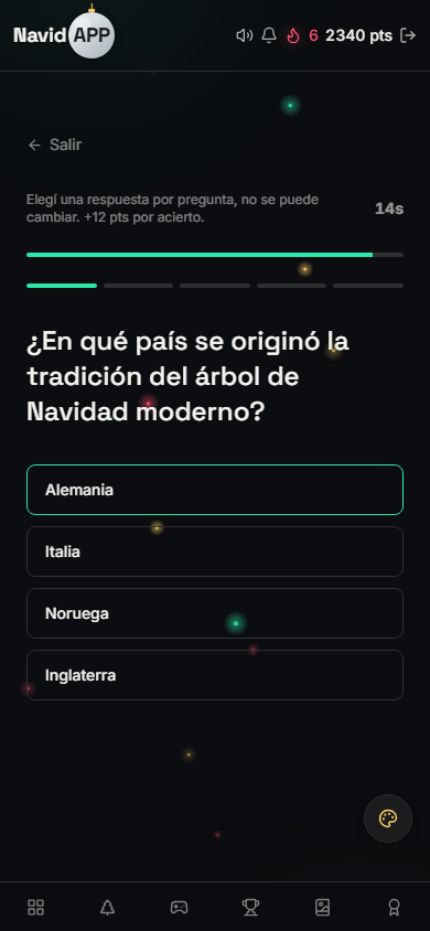 Trivia del día en NavidAPP